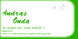 andras onda business card